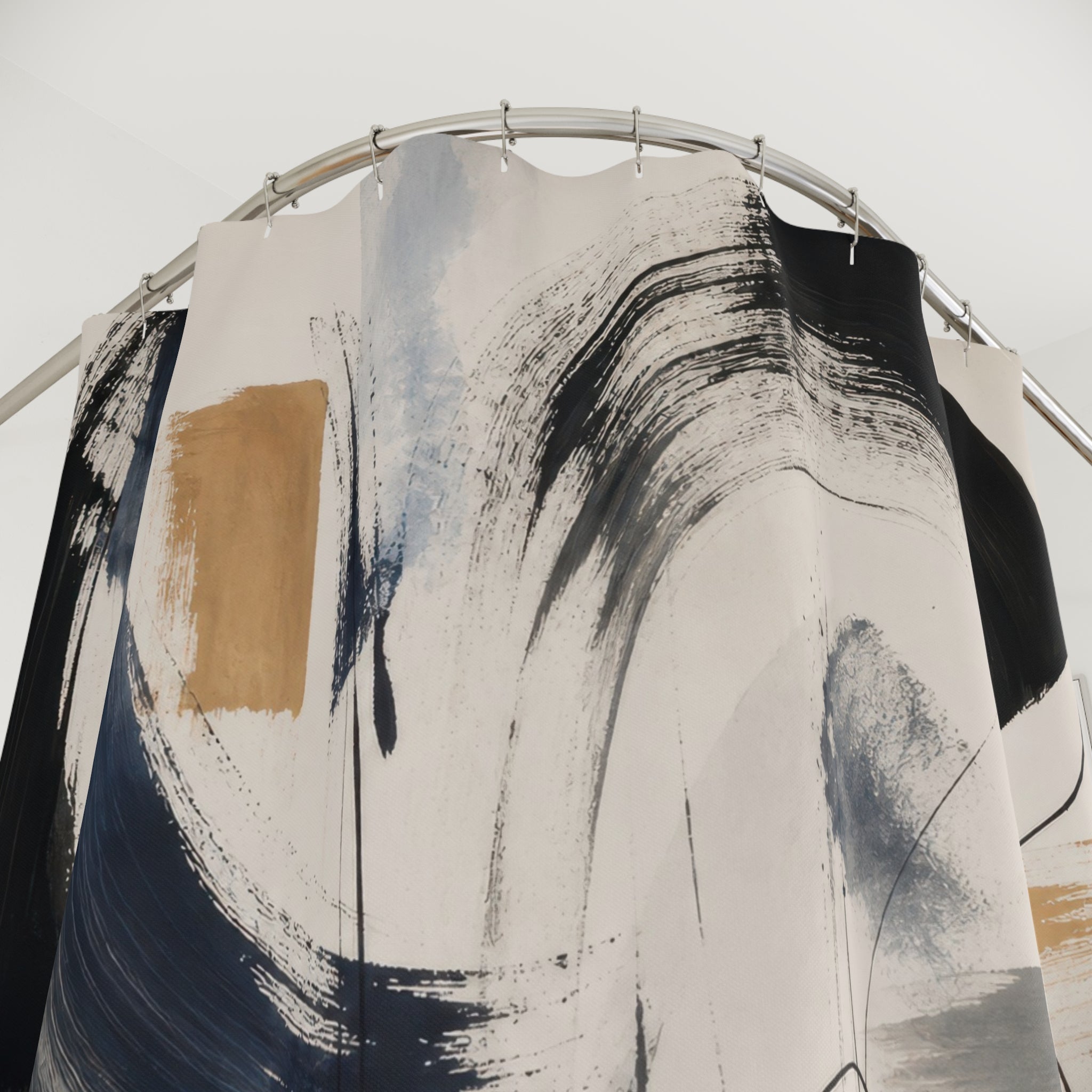 Modern Brush Stroke Shower Curtain