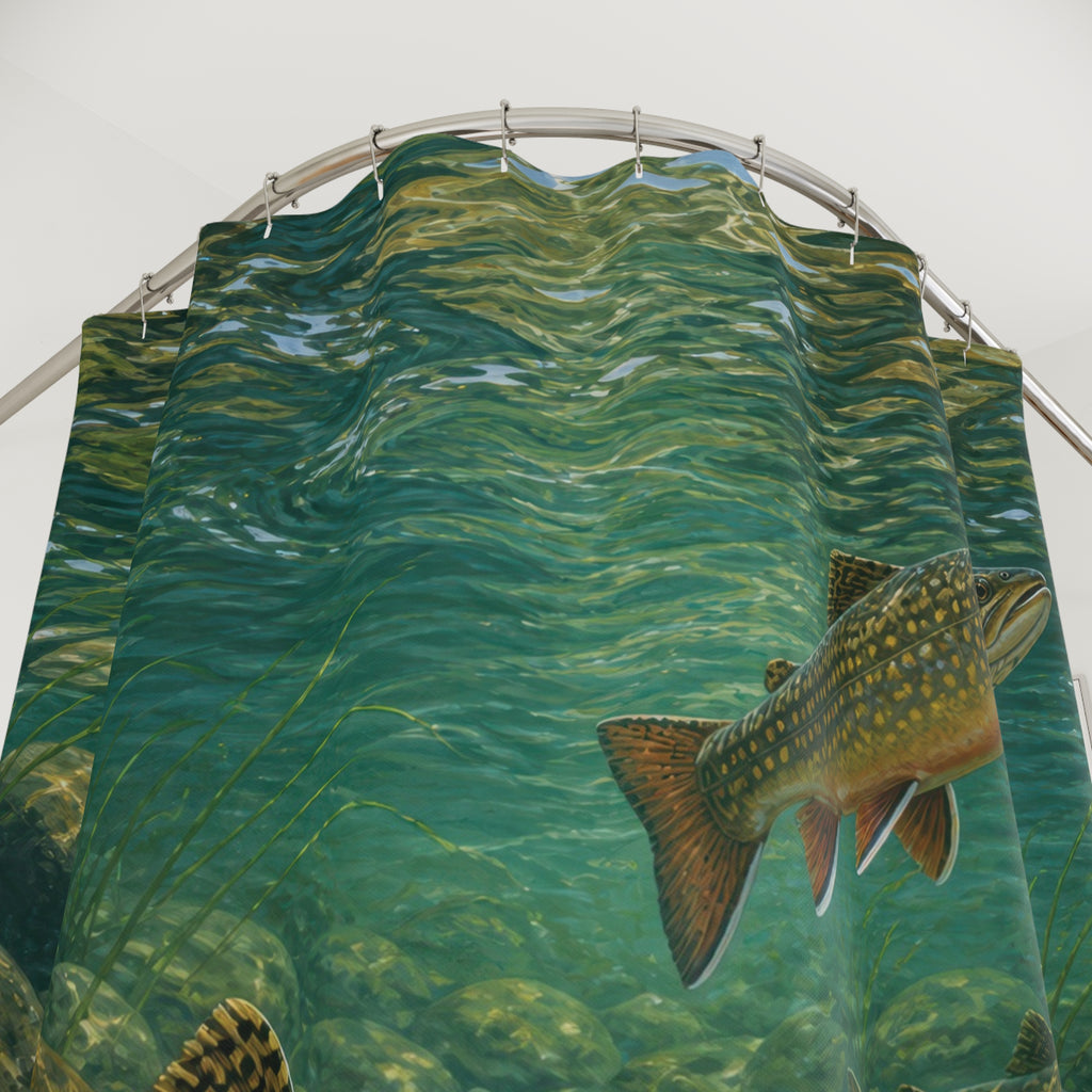 Brook Trout Freshwater Fish Shower Curtain
