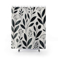 White Leaf Shower Curtain