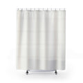 White Cream Beige Soft Check Shower Curtain
