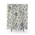 French Country Blue Floral Shower Curtain