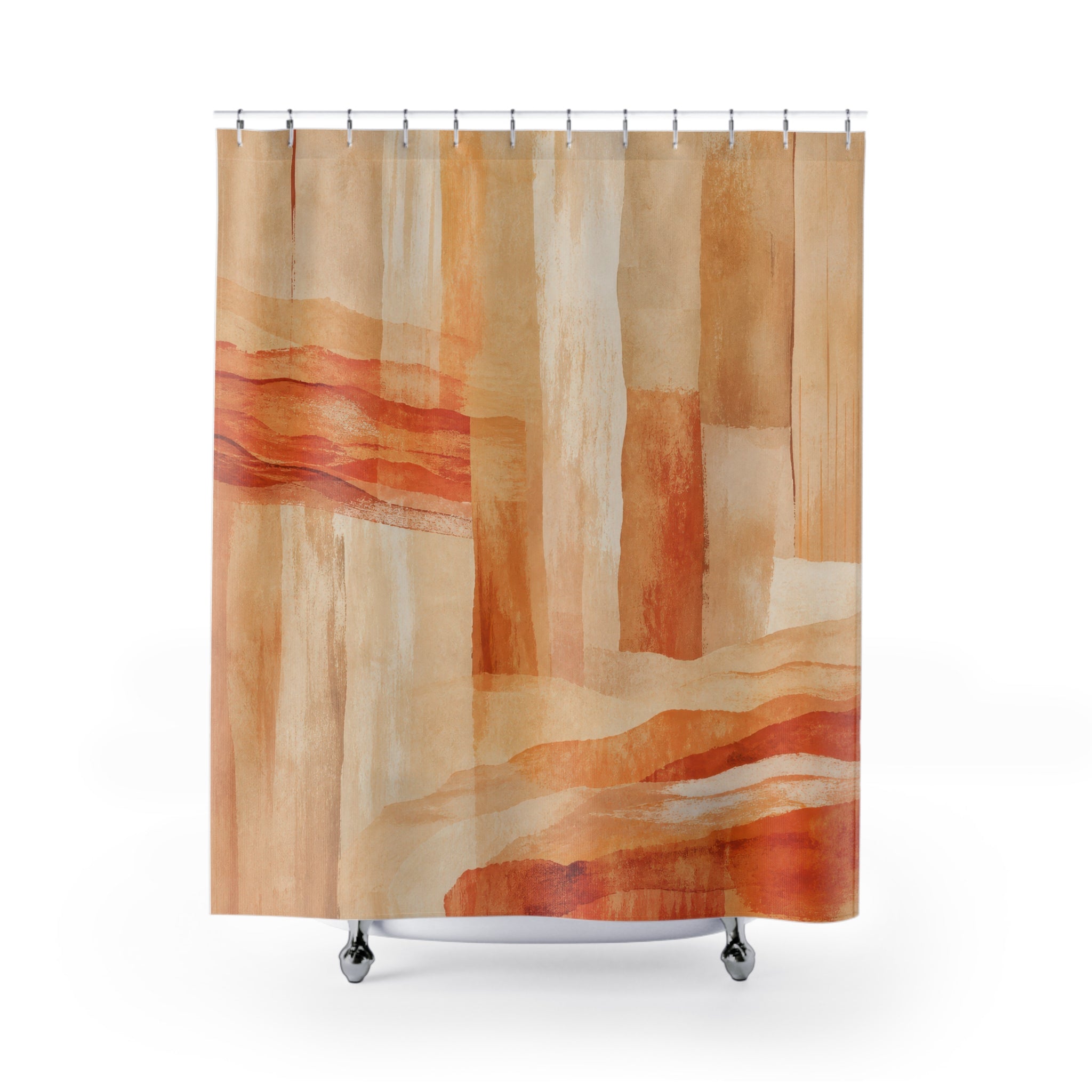 Rust Orange Mineral Shower Curtain