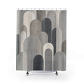 Gray Arch Geometric Shower Curtain