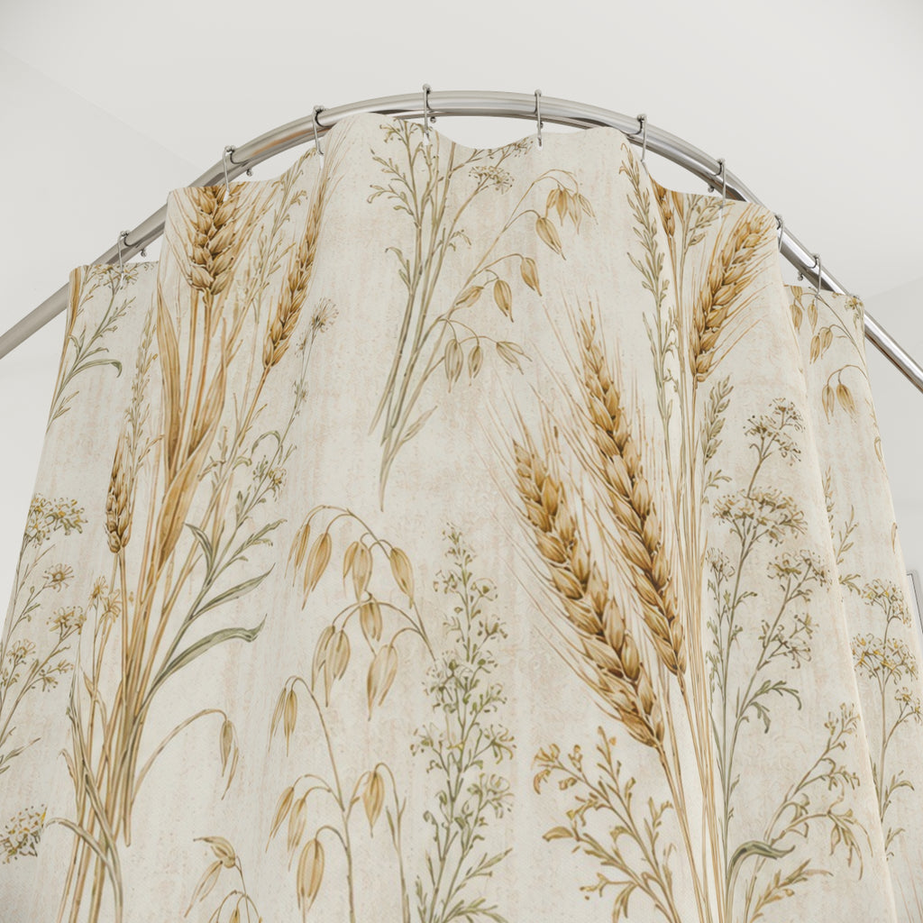 Golden Wheat French Country Shower Curtain