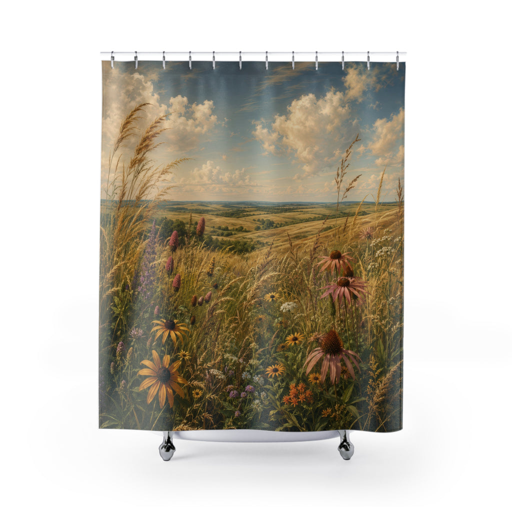 Prairie Wildflower Meadow Shower Curtain