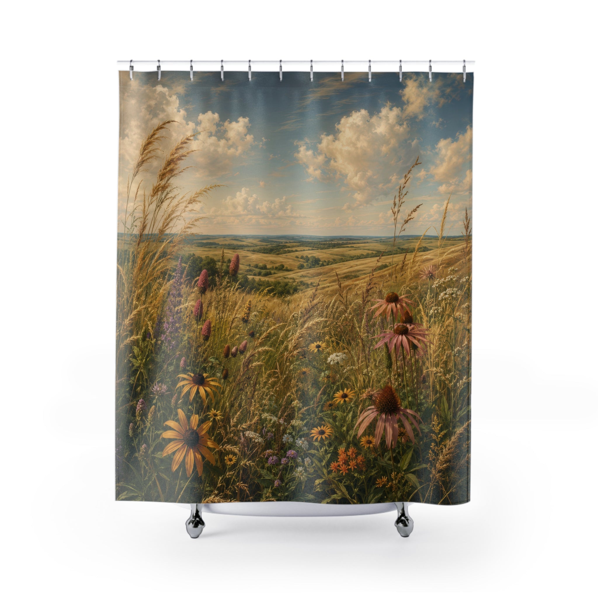 Prairie Wildflower Meadow Shower Curtain