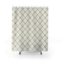 Green Jade Shower Curtain: Asian Lattice