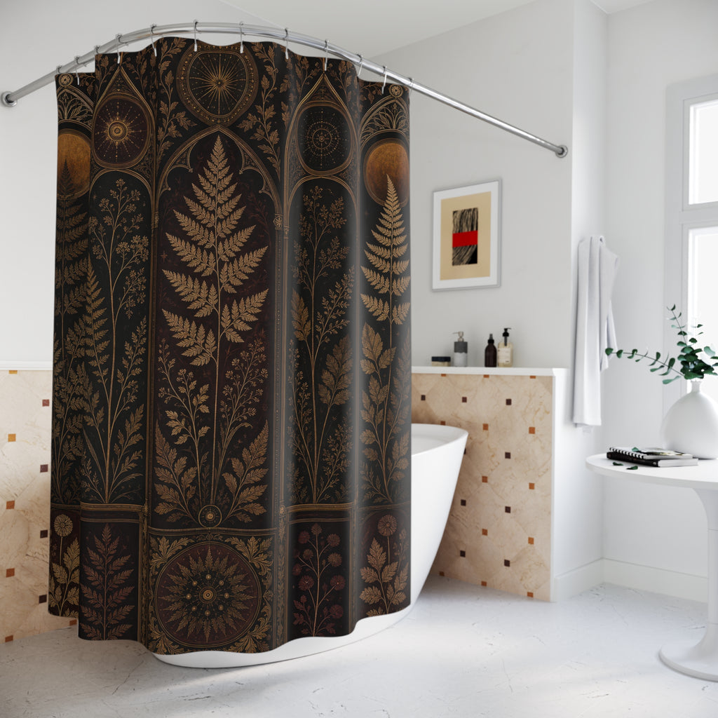 Gothic Arch Dark Academia Shower Curtain