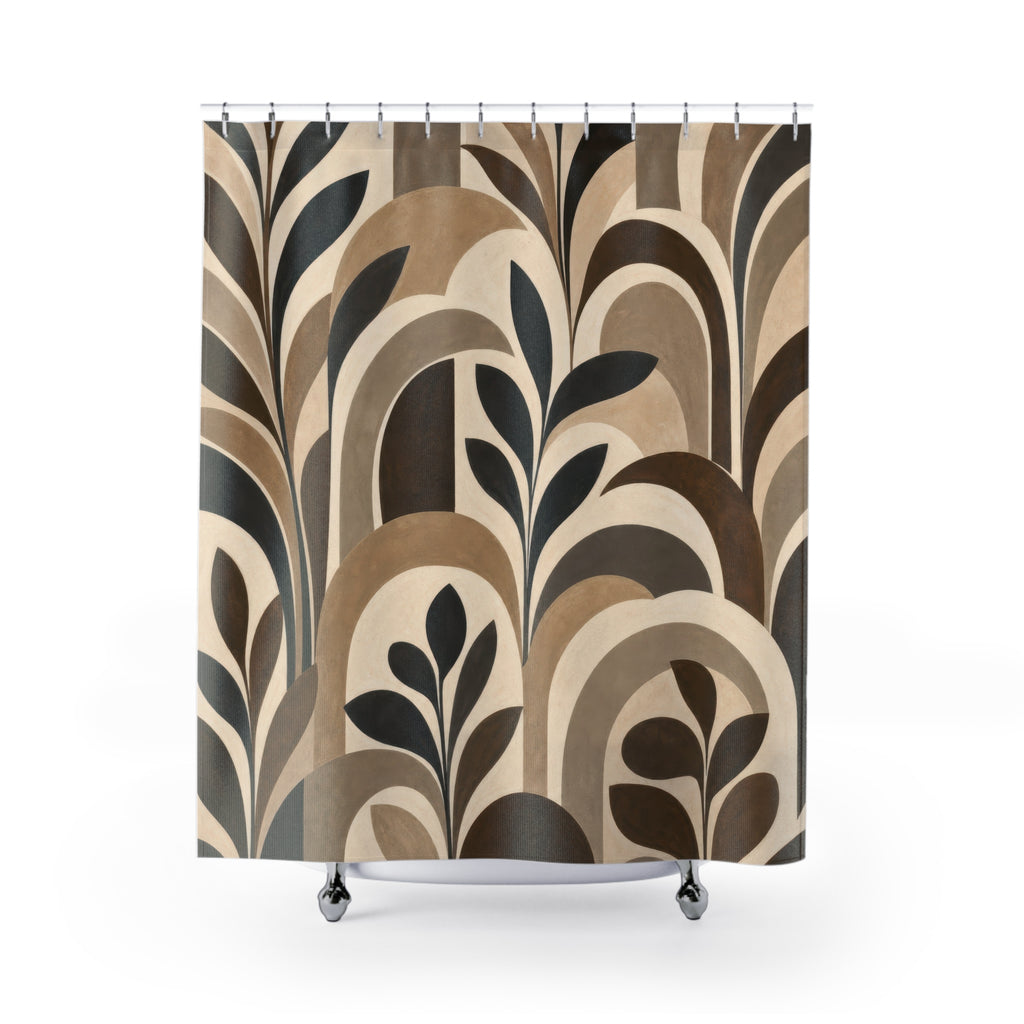 Neutral Botanical Arch Shower Curtain