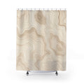 Topographic Contour Line Shower Curtain