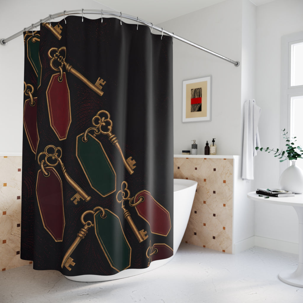 Vintage Hotel Key Shower Curtain