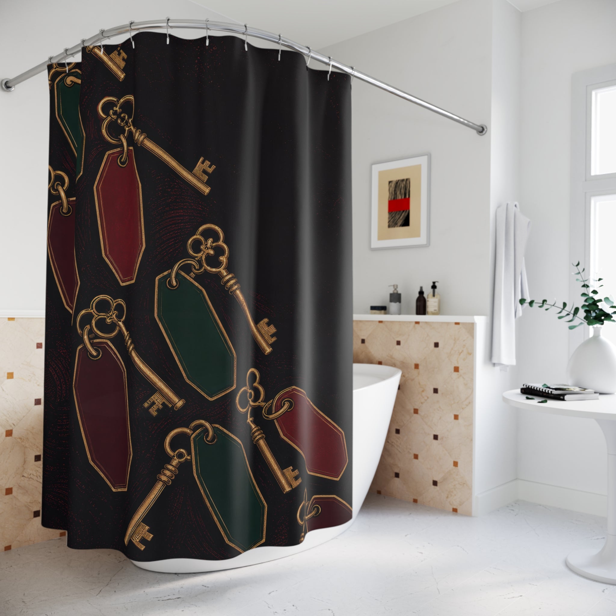Vintage Hotel Key Shower Curtain