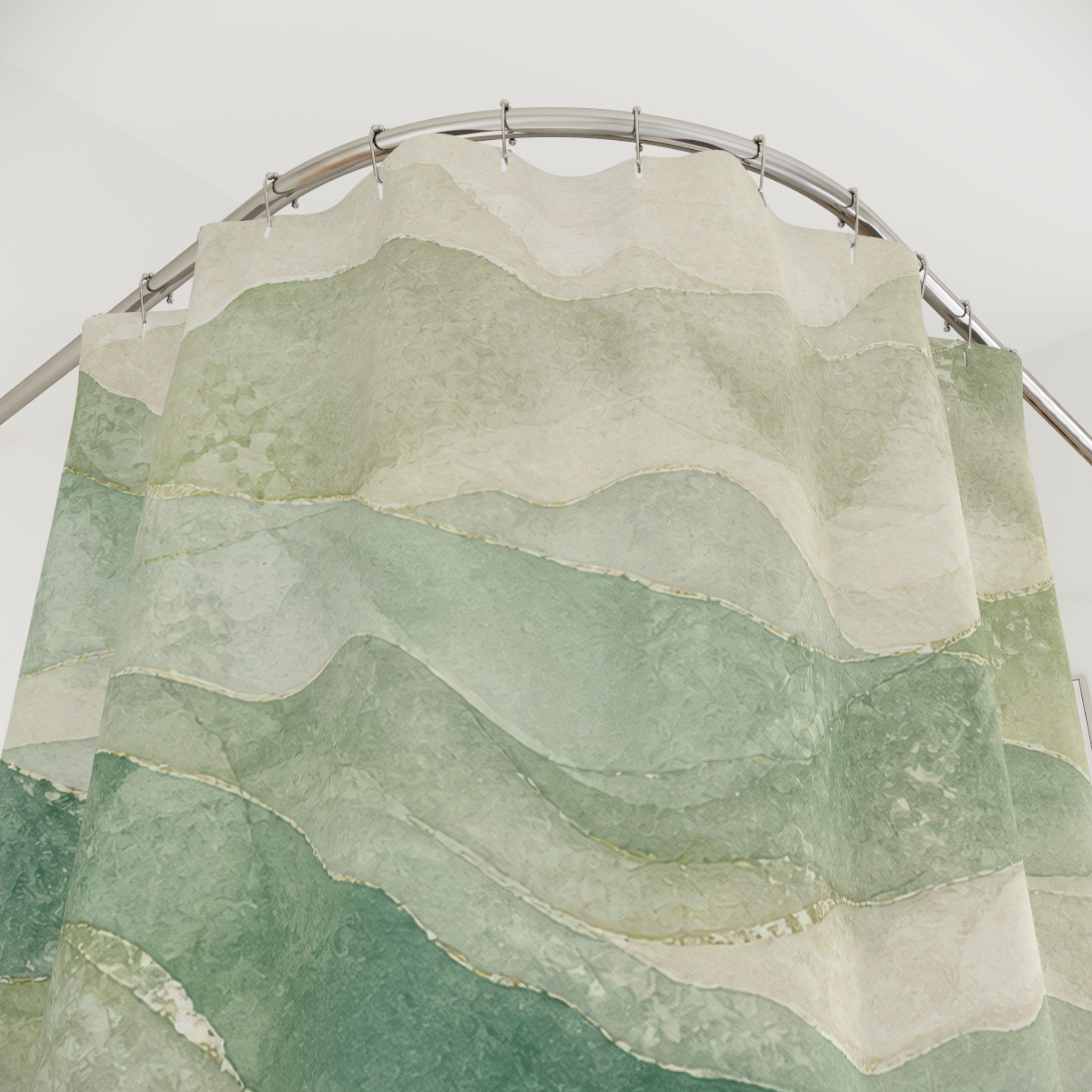 Sea Glass Wave Shower Curtain