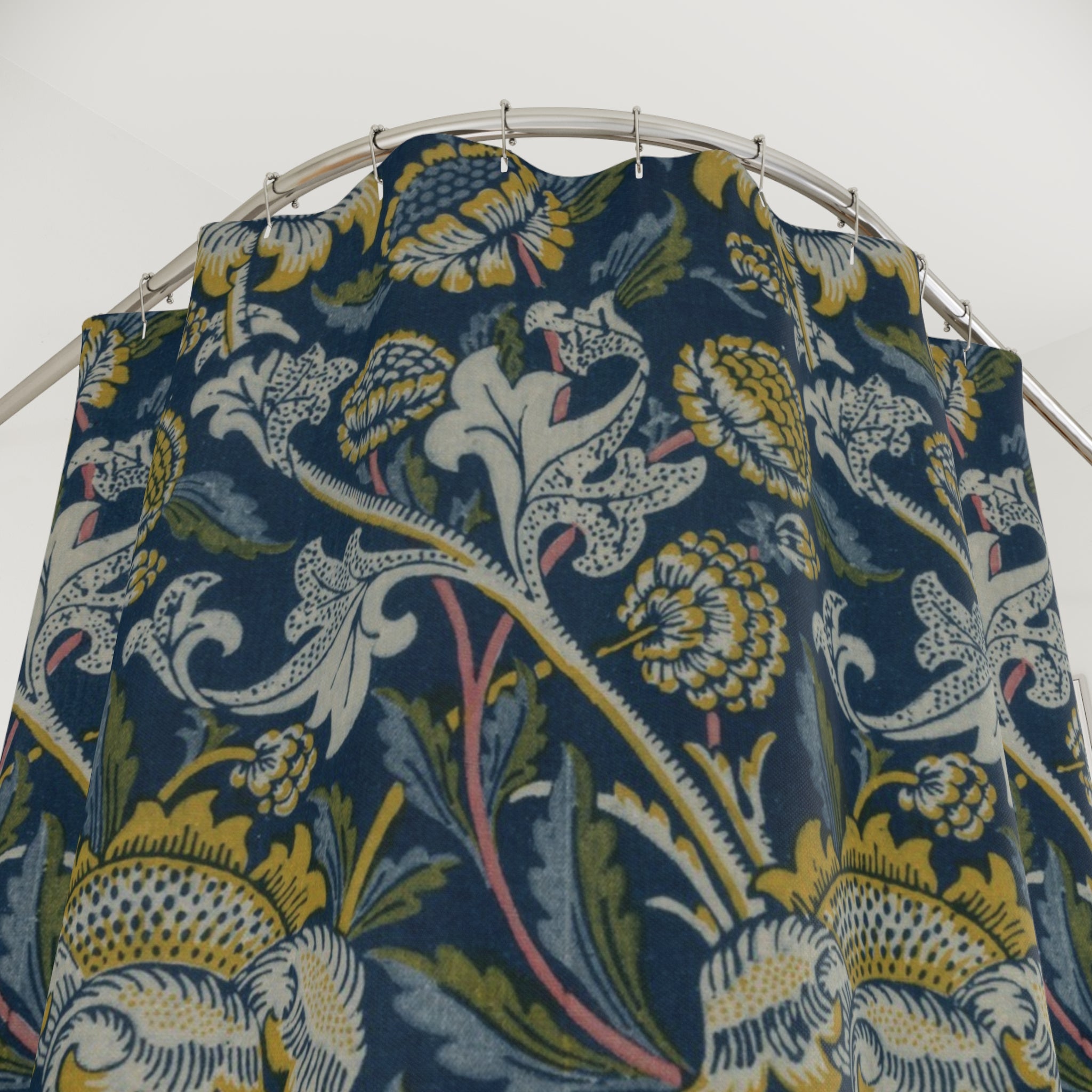 Morris Wey Shower Curtain – 1883 Blue & Yellow