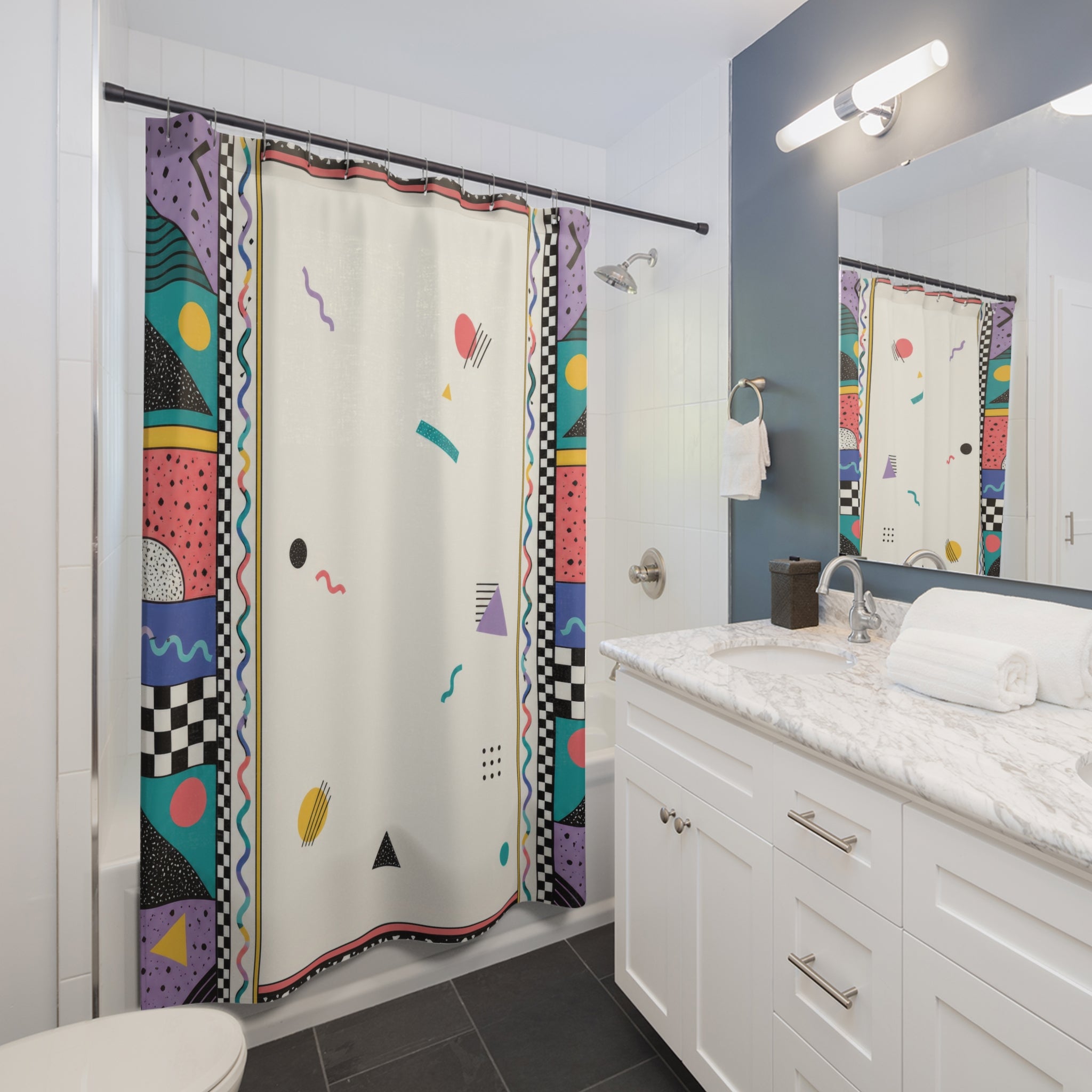 80s Border Shower Curtain