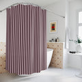 Burgundy Striped Shower Curtain — Blush and Wine