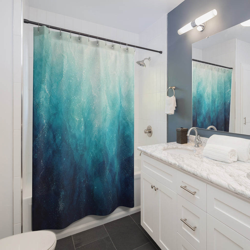 Blue Gradient Shower Curtain