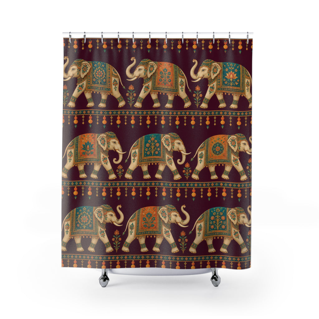 Elephant Shower Curtain – Festive Jewel Friezes