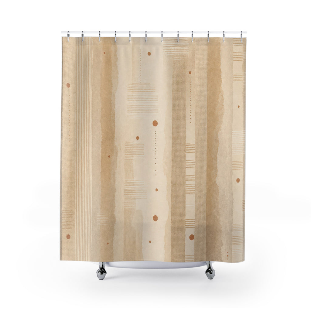 Beige Ombre Cream Shower Curtain