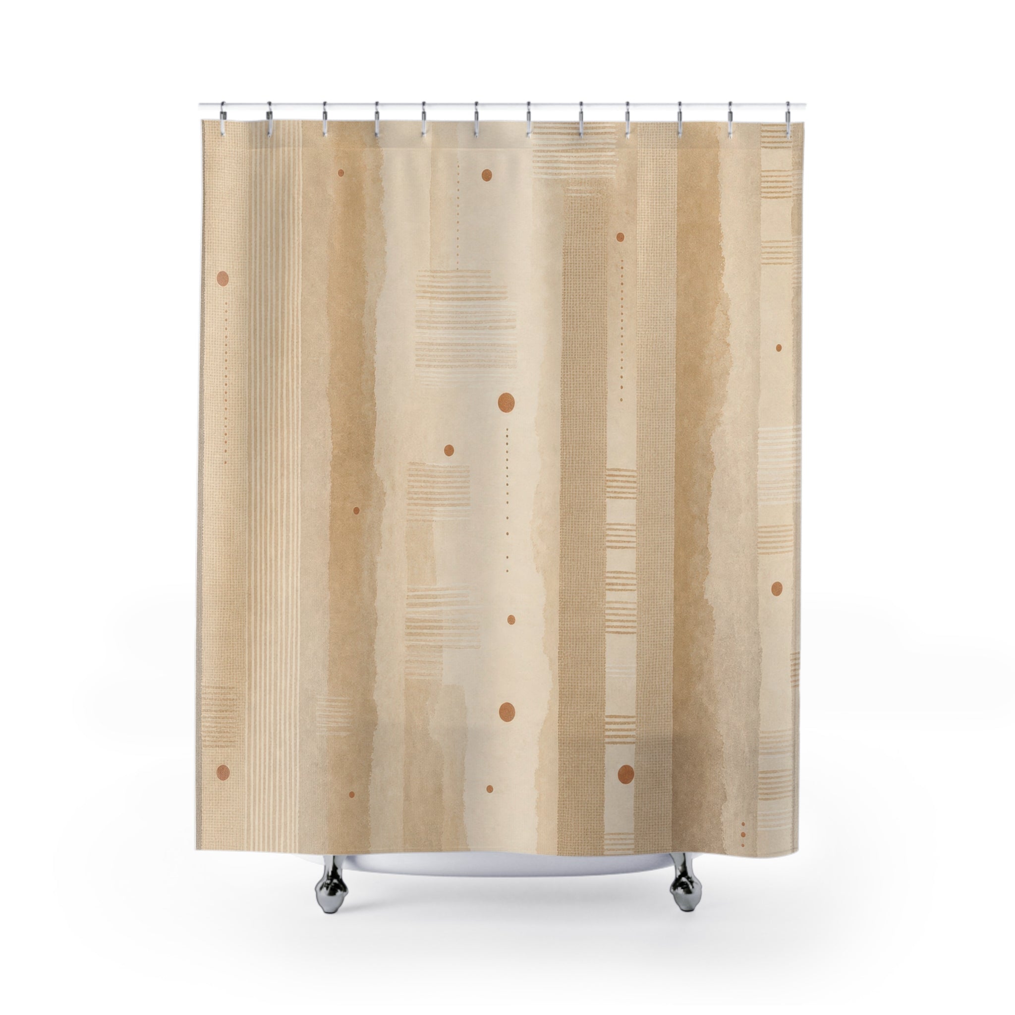 Beige Ombre Cream Shower Curtain