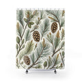 Evergreen Forest Botanical Shower Curtain