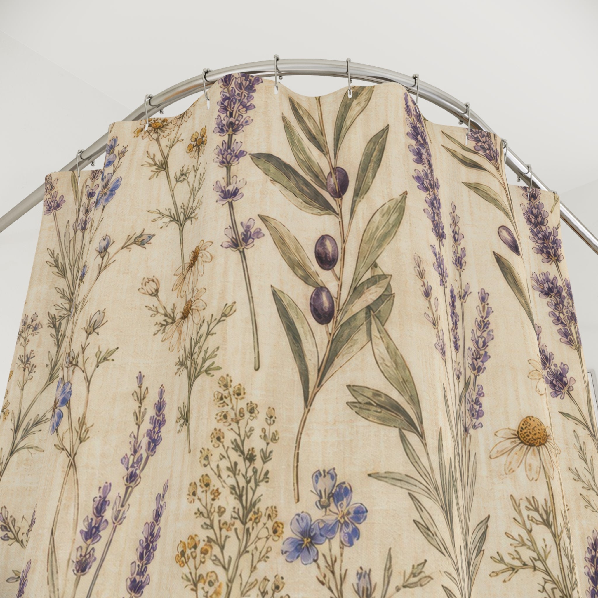 Vintage Wildflower Botanical Shower Curtain