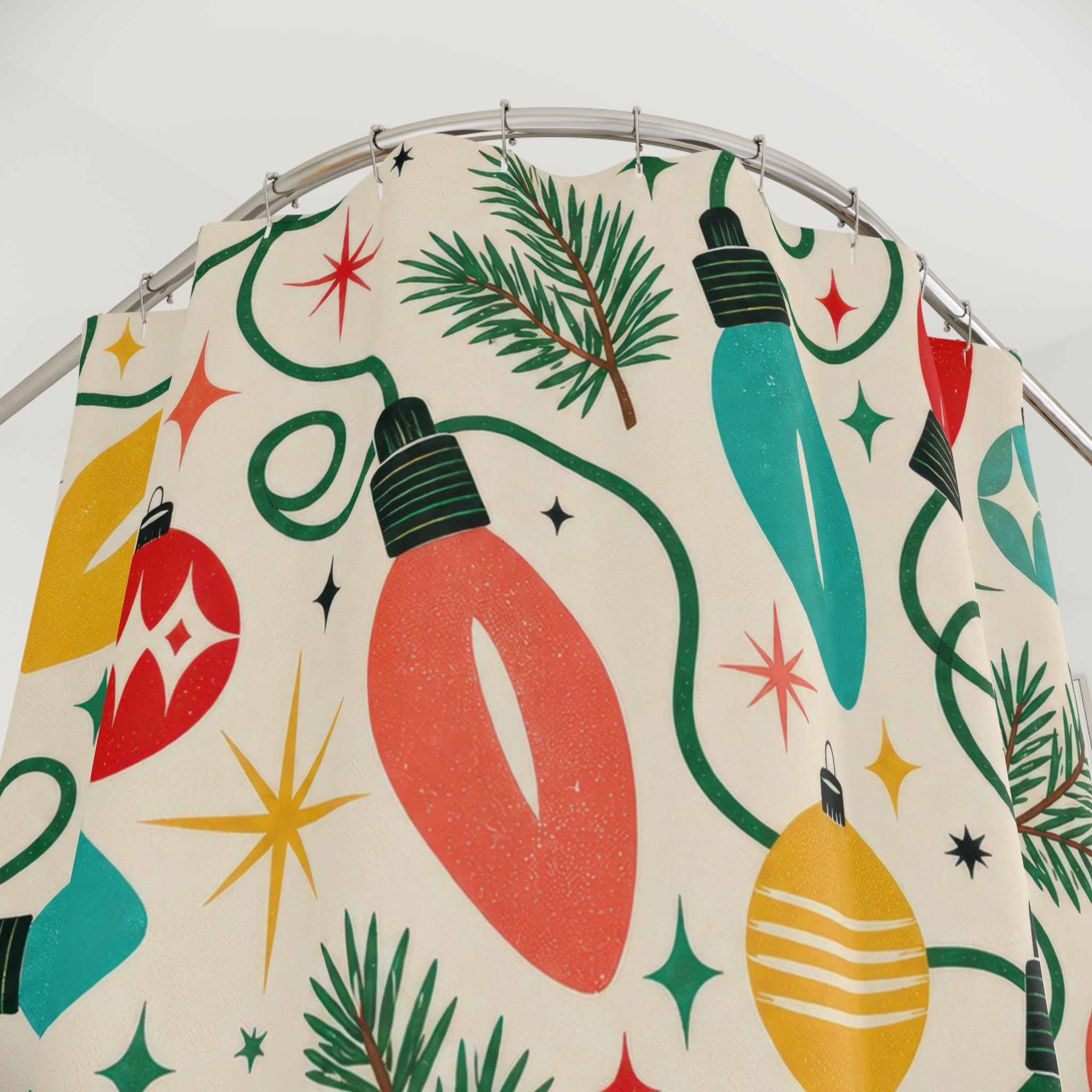 Colorful Ornament Light Shower Curtain