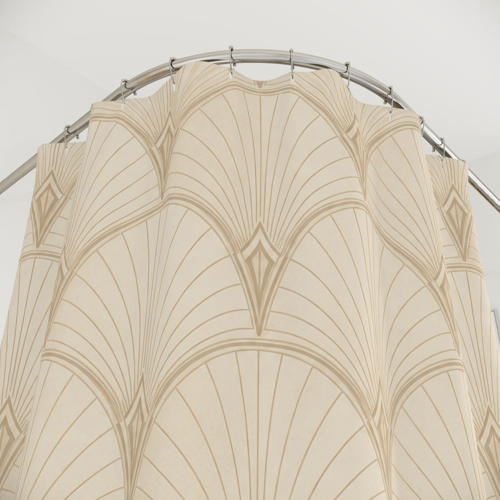 Art Deco Fan Scallop Shower Curtain