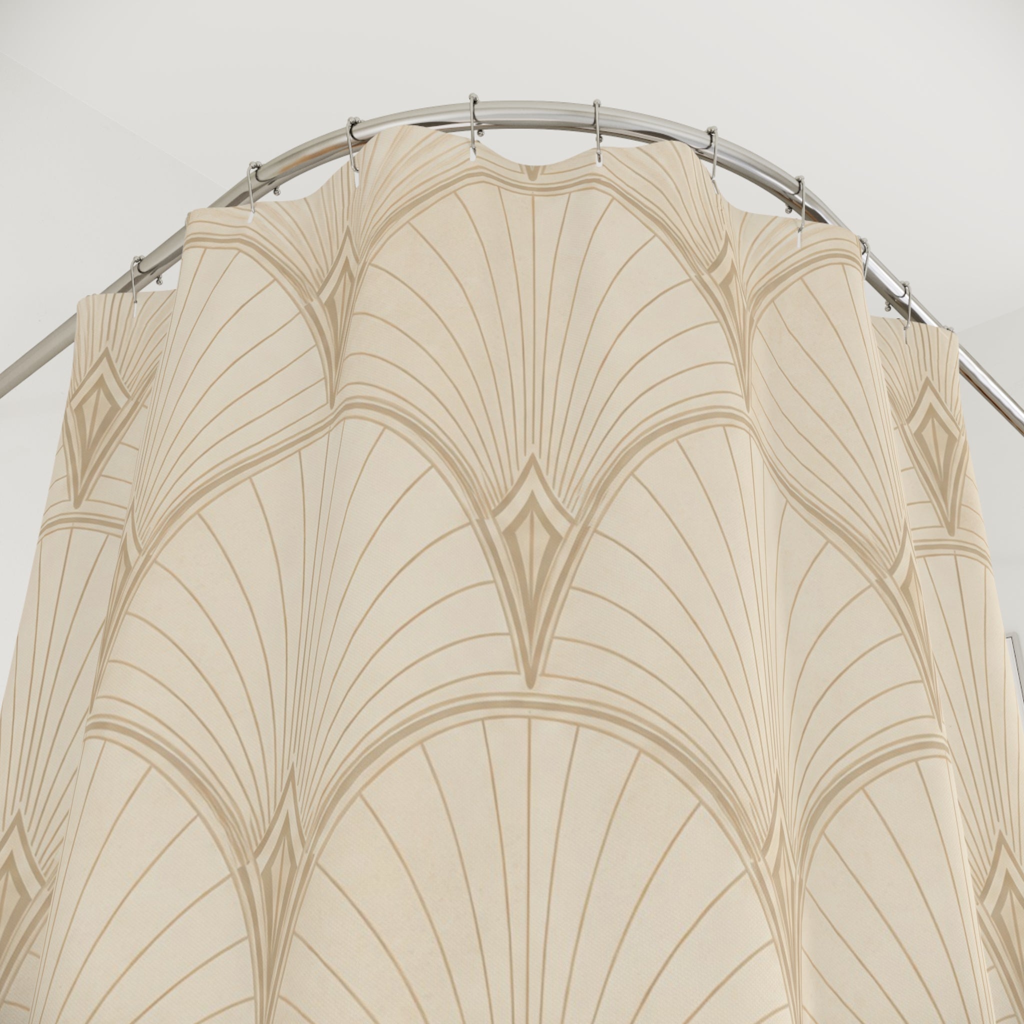 Art Deco Fan Scallop Shower Curtain