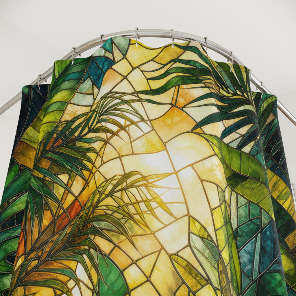 Emerald Canopy Light Shower Curtain
