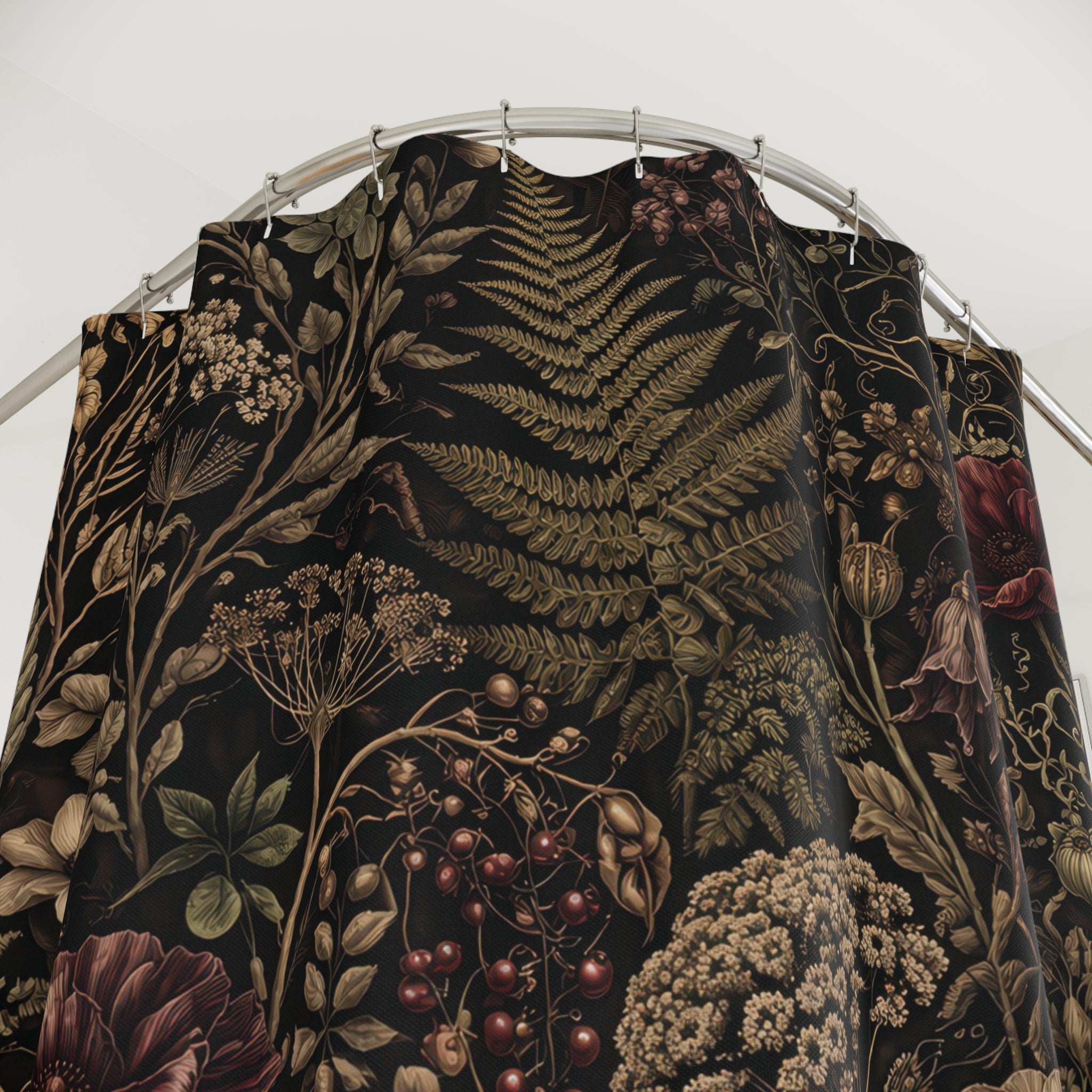 Dark Academia Apothecary Shower Curtain – Moody Botanical