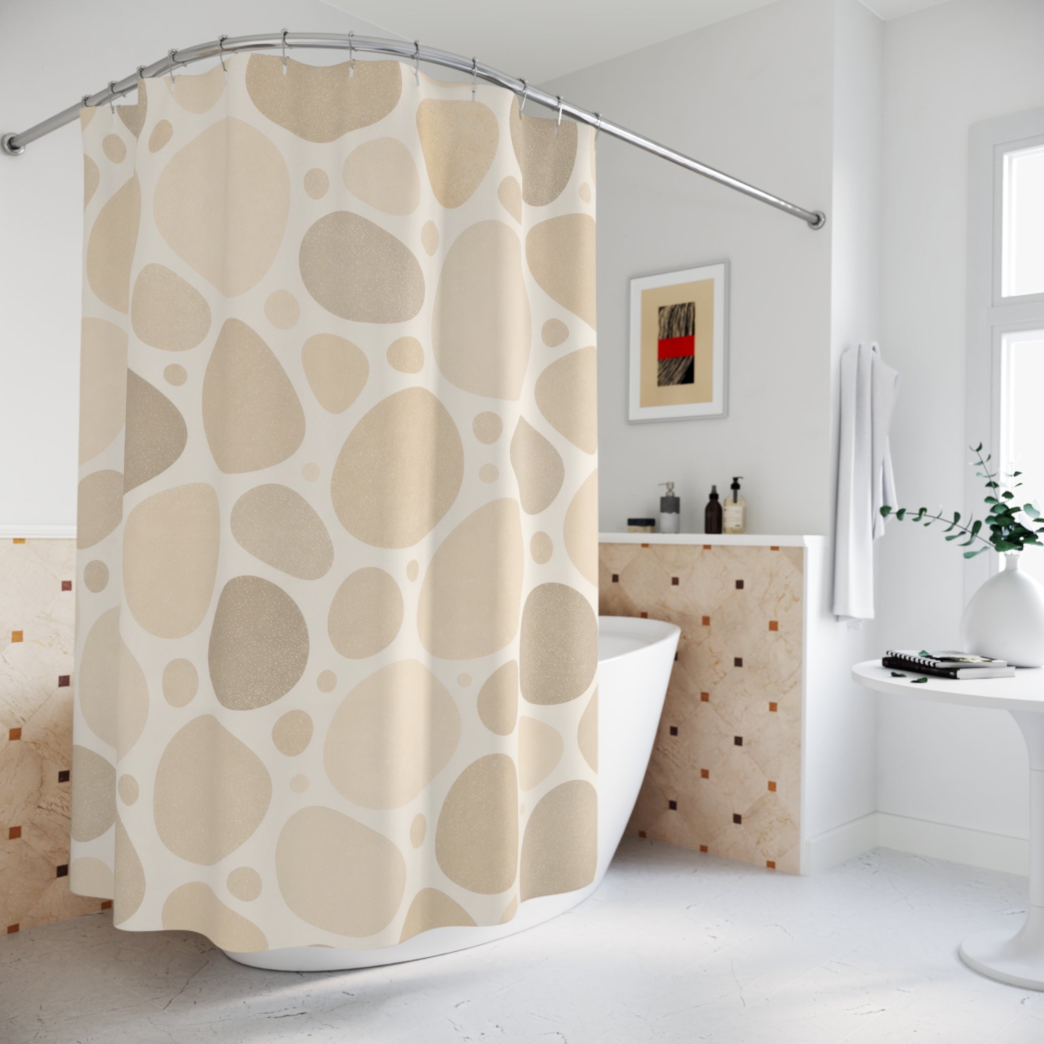 Organic Pebble Spot Shower Curtain
