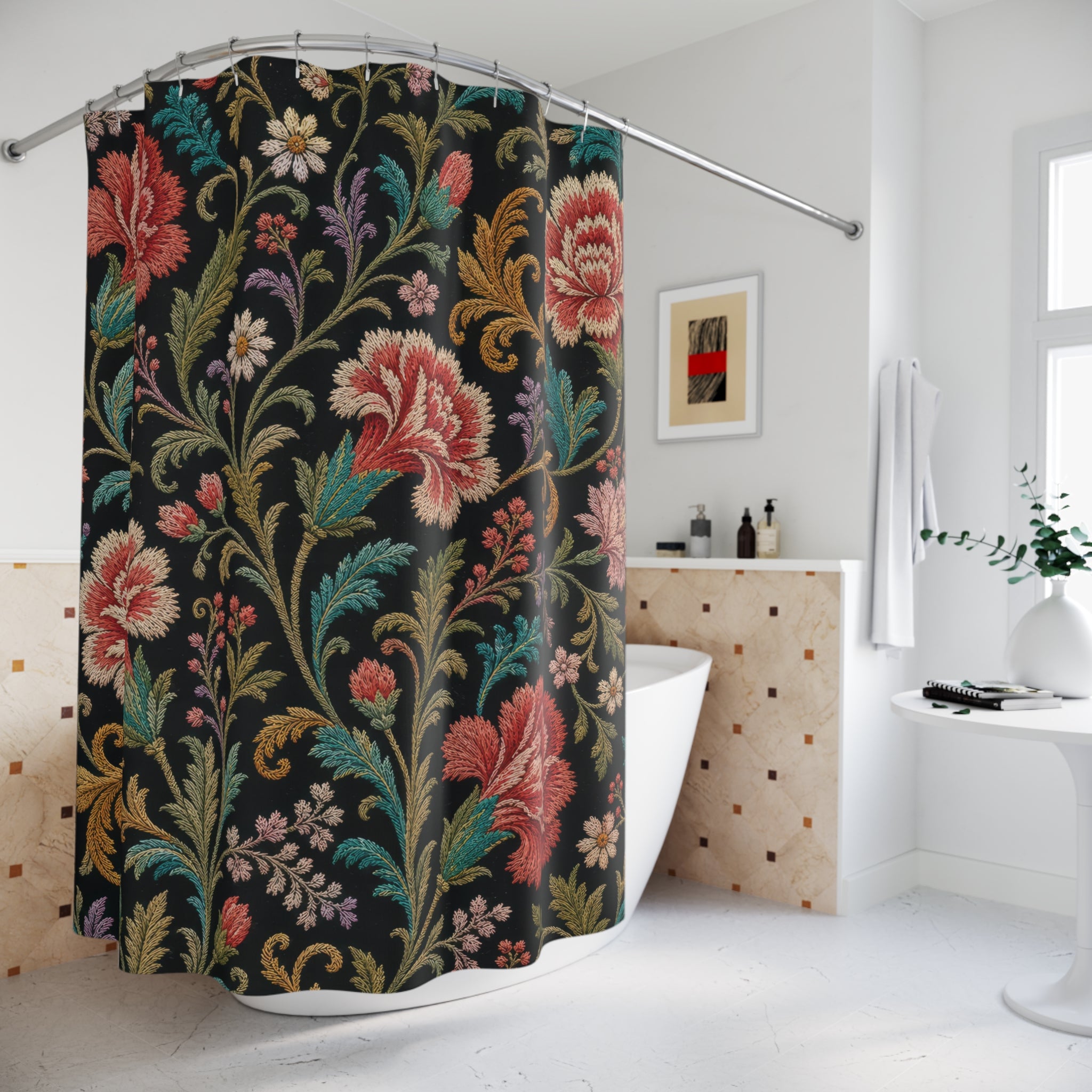 Vintage Rose Vine Shower Curtain