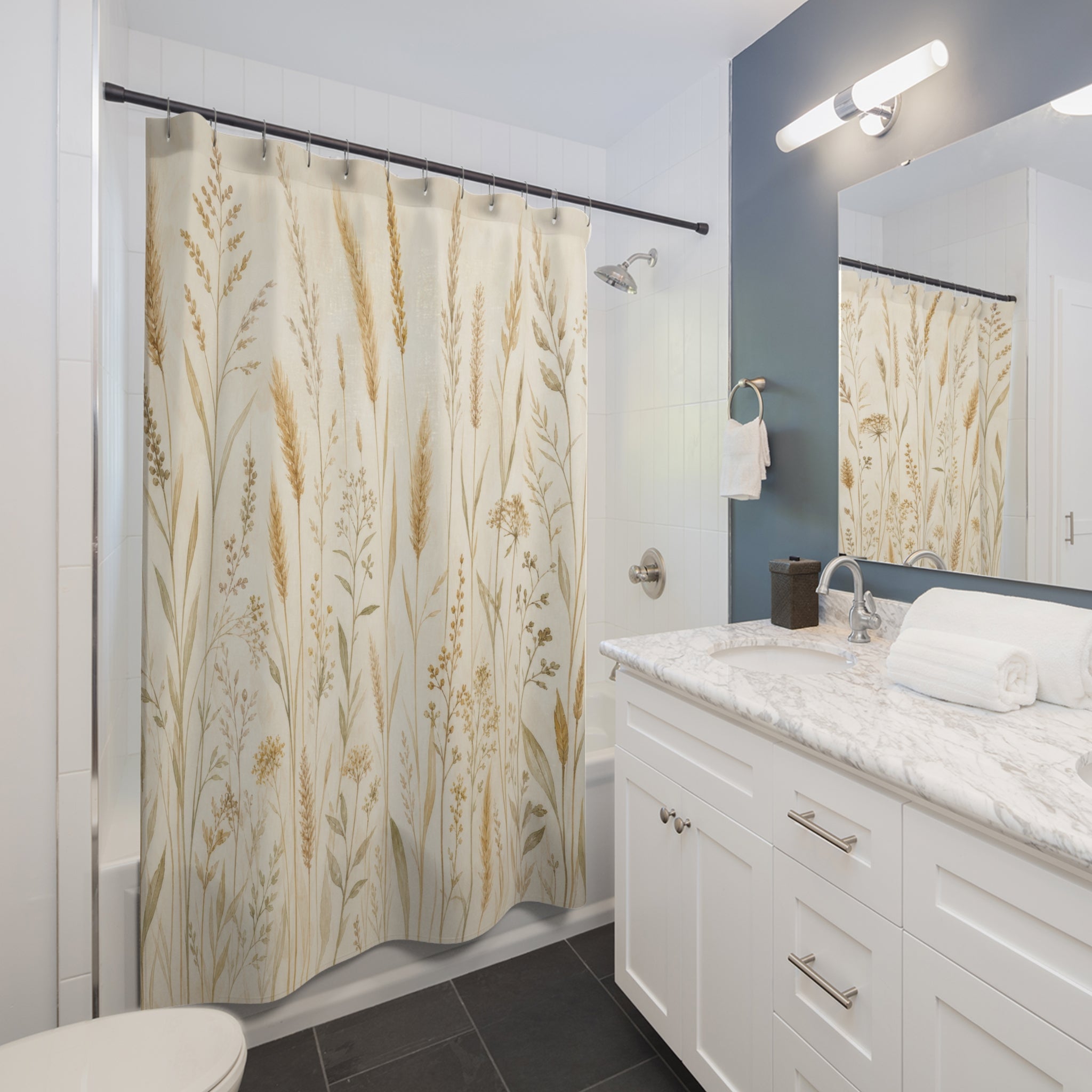 Golden Wheat Meadow Field Shower Curtain