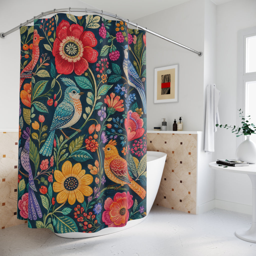 Colorful Folk Garden Shower Curtain
