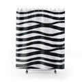 Zebra Print Shower Curtain: Black White Safari