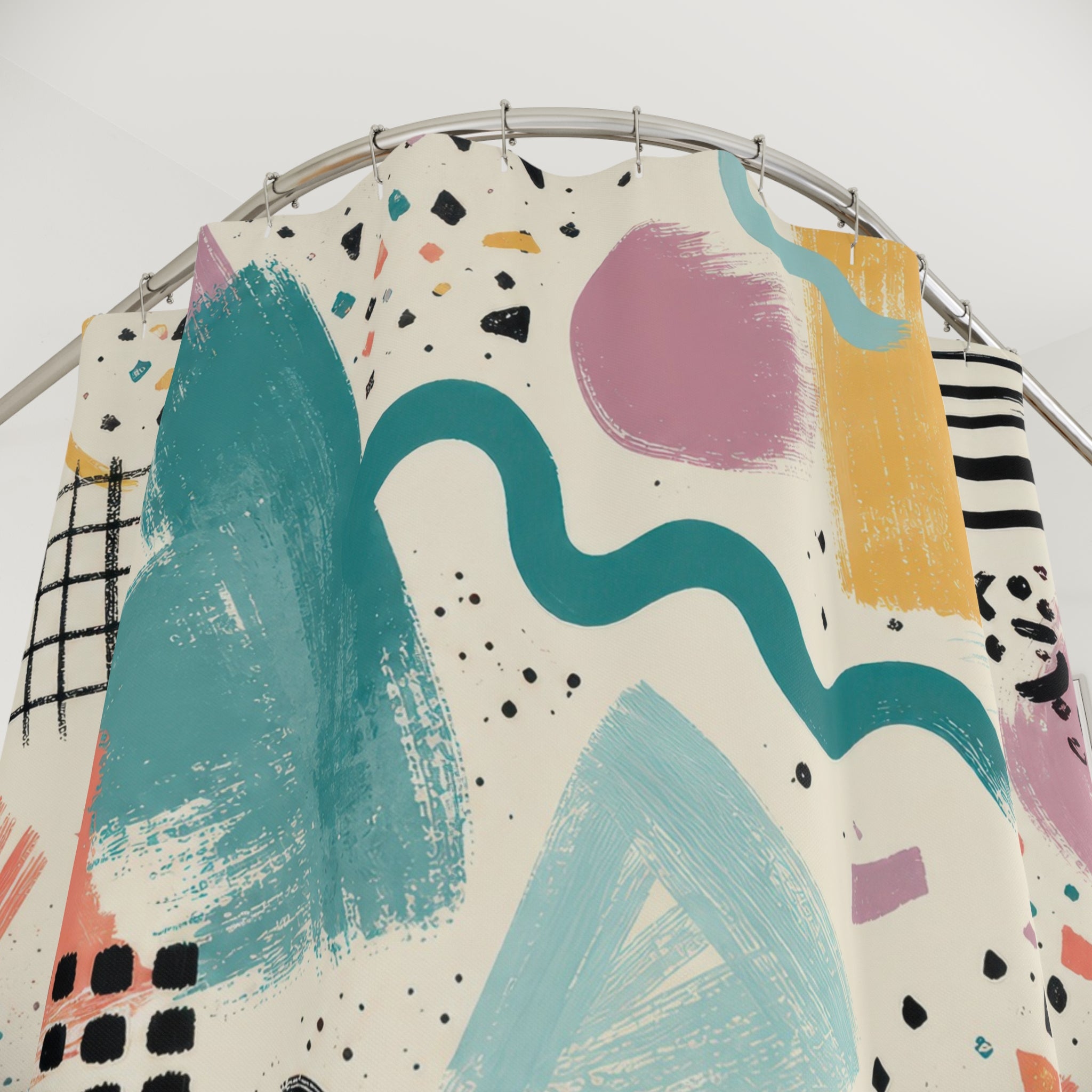 80s Abstract Shower Curtain