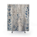 Blue Gray Botanical Shower Curtain