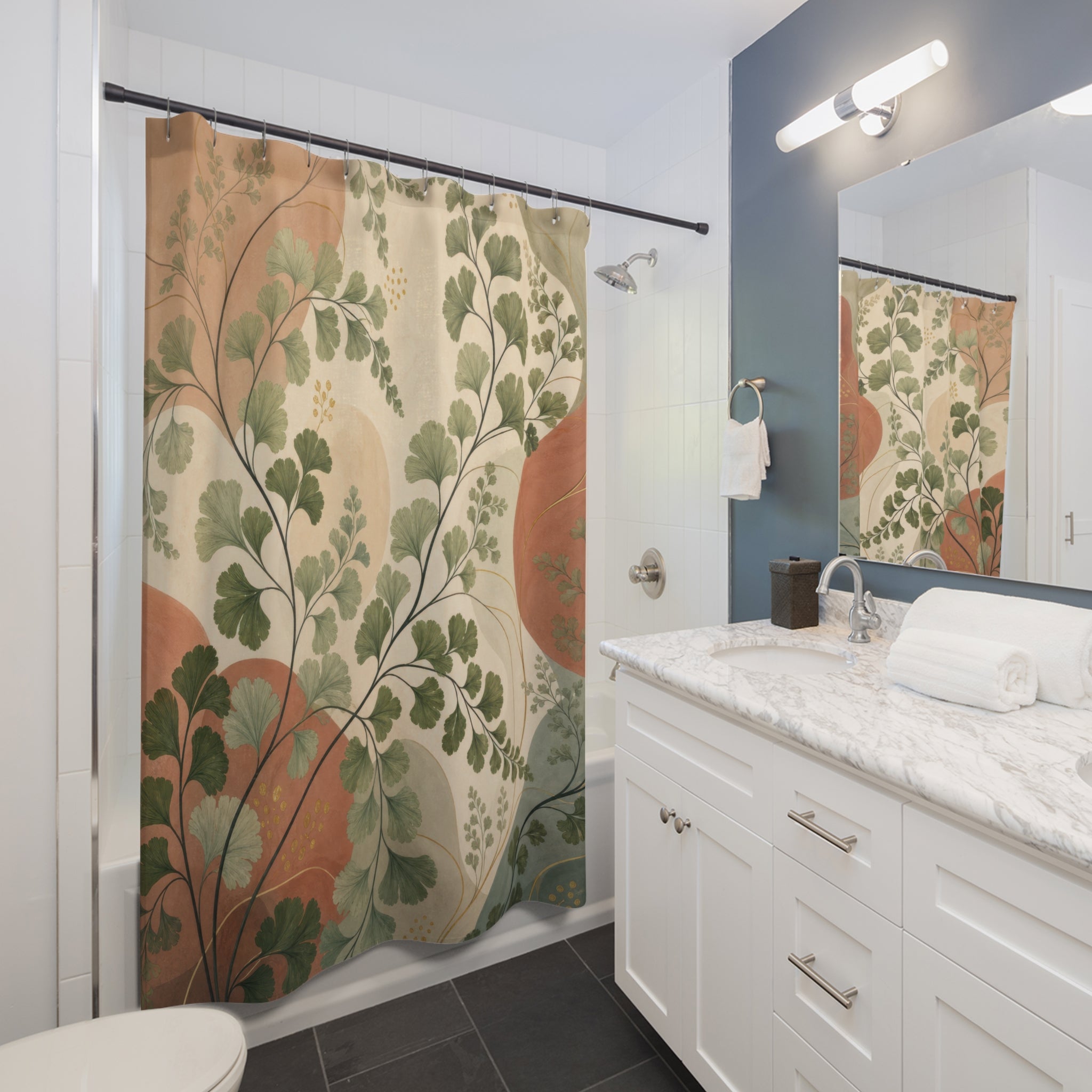 Art Nouveau Maidenhair Fern Shower Curtain