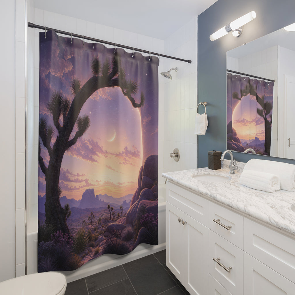 Surreal Lilac Joshua Tree Shower Curtain