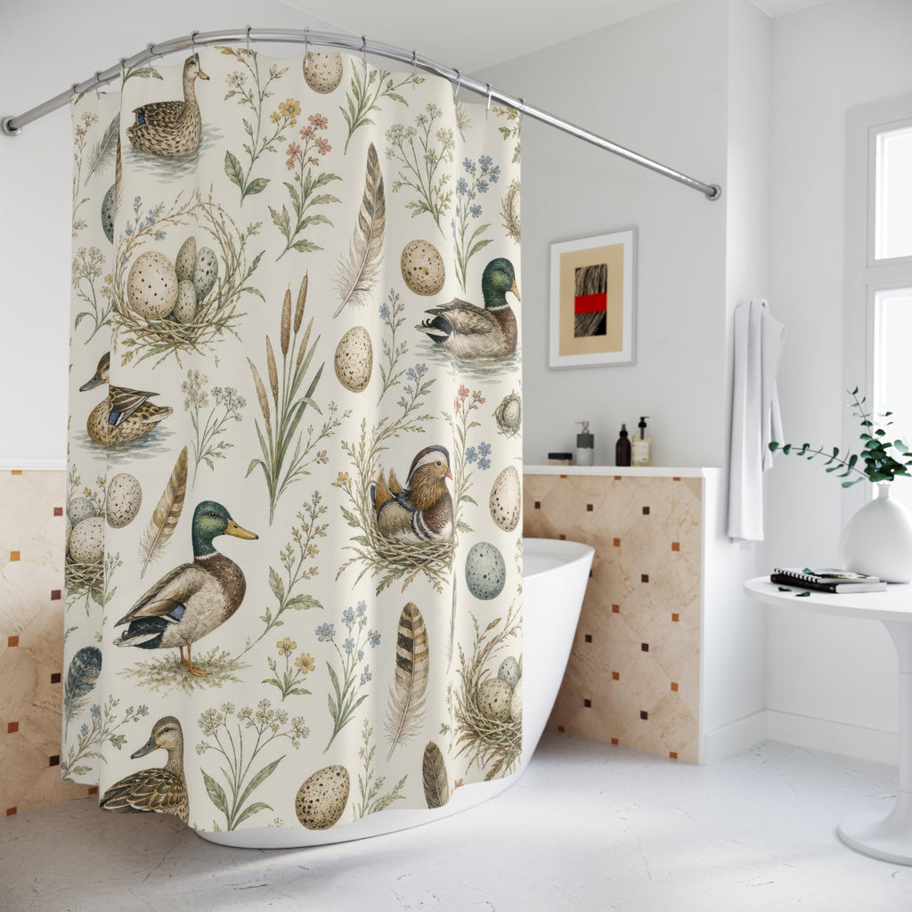 Mallard Nest Botanical Shower Curtain
