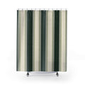 Forest Green Stripe Shower Curtain