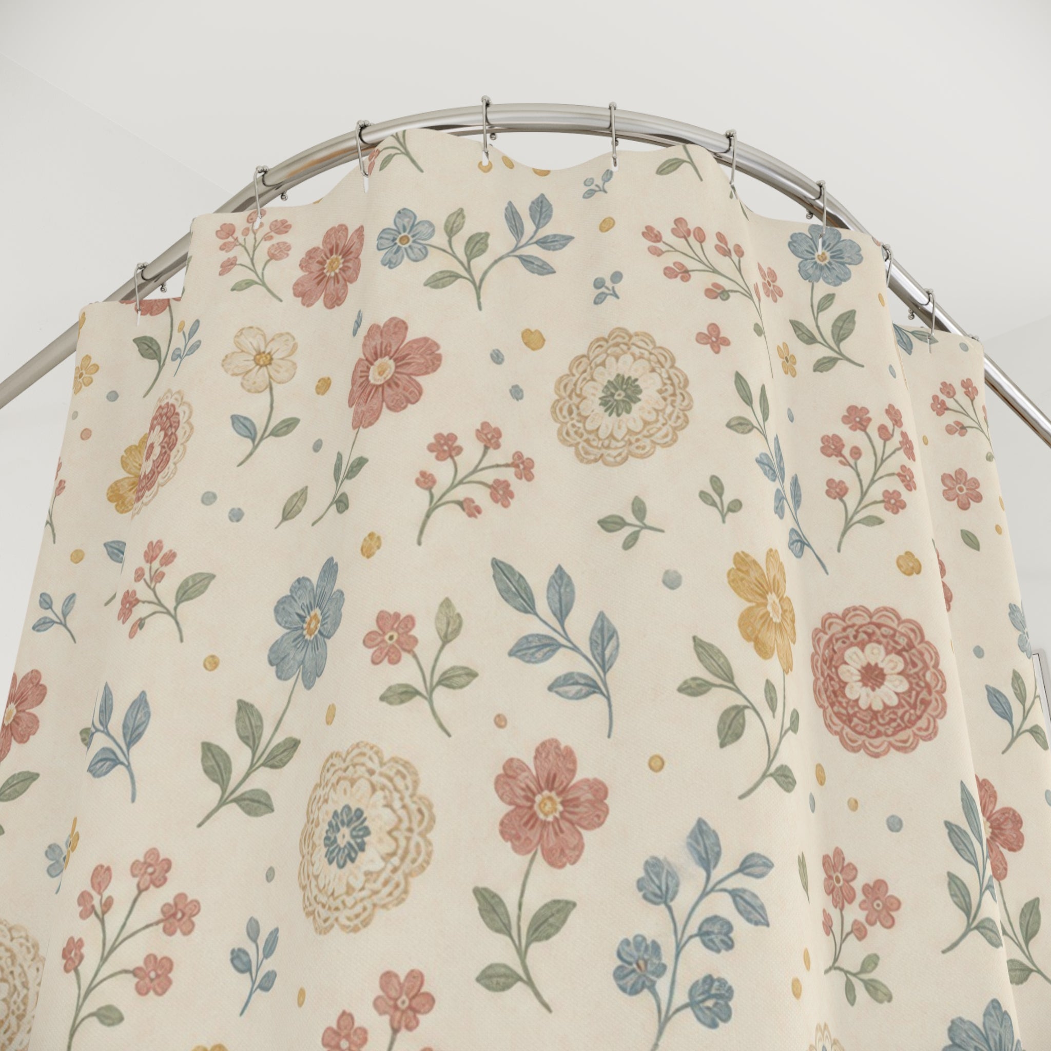 Cottagecore Floral Shower Curtain