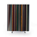 Dark Rainbow Vertical Stripe Shower Curtain