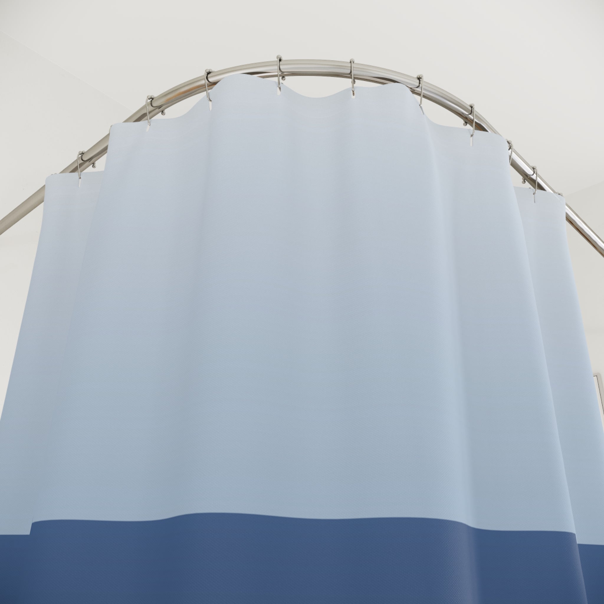 Blue and White Sky to Sea Shower Curtain