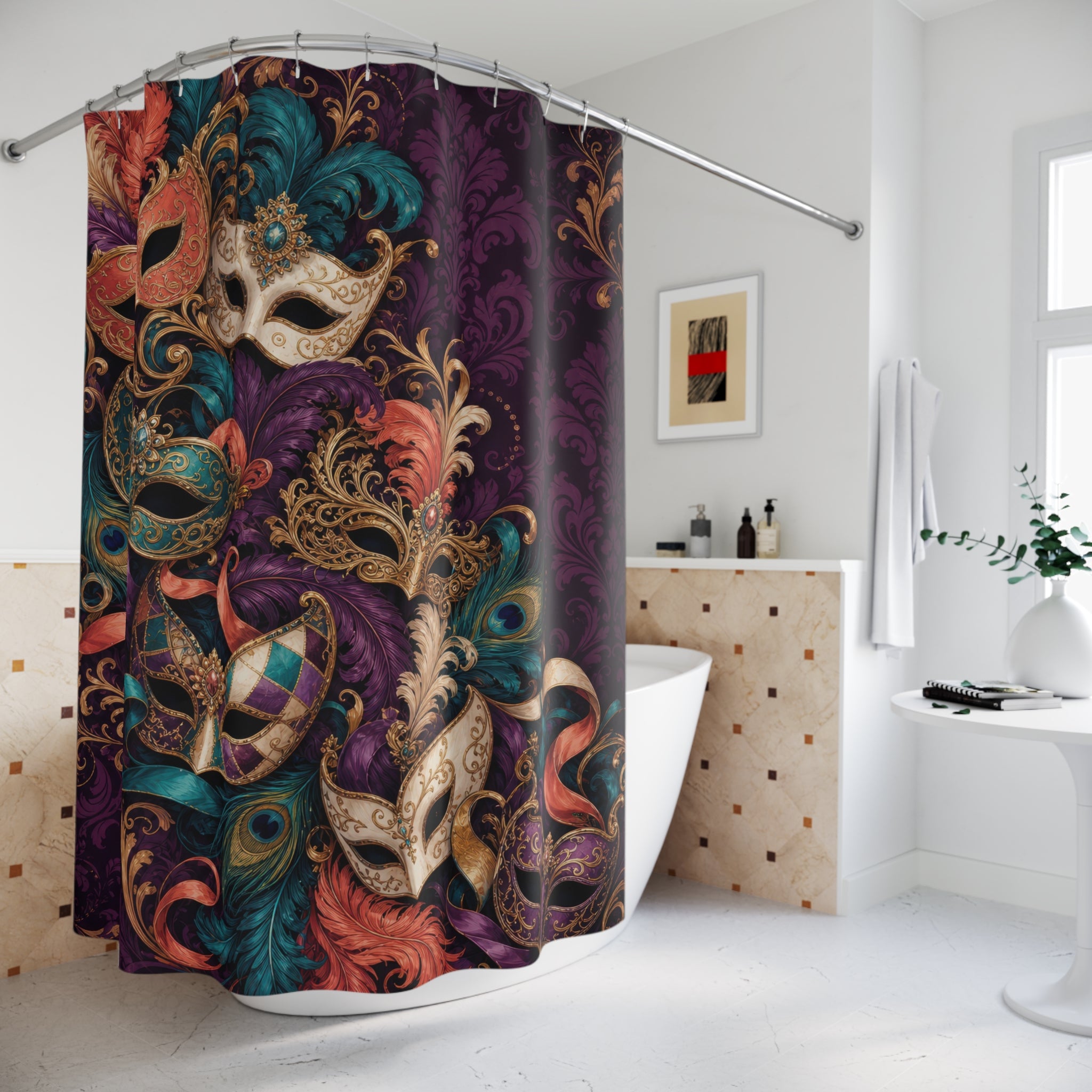 Baroque Masquerade Shower Curtain