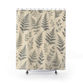 Black Fern Botanical Shower Curtain