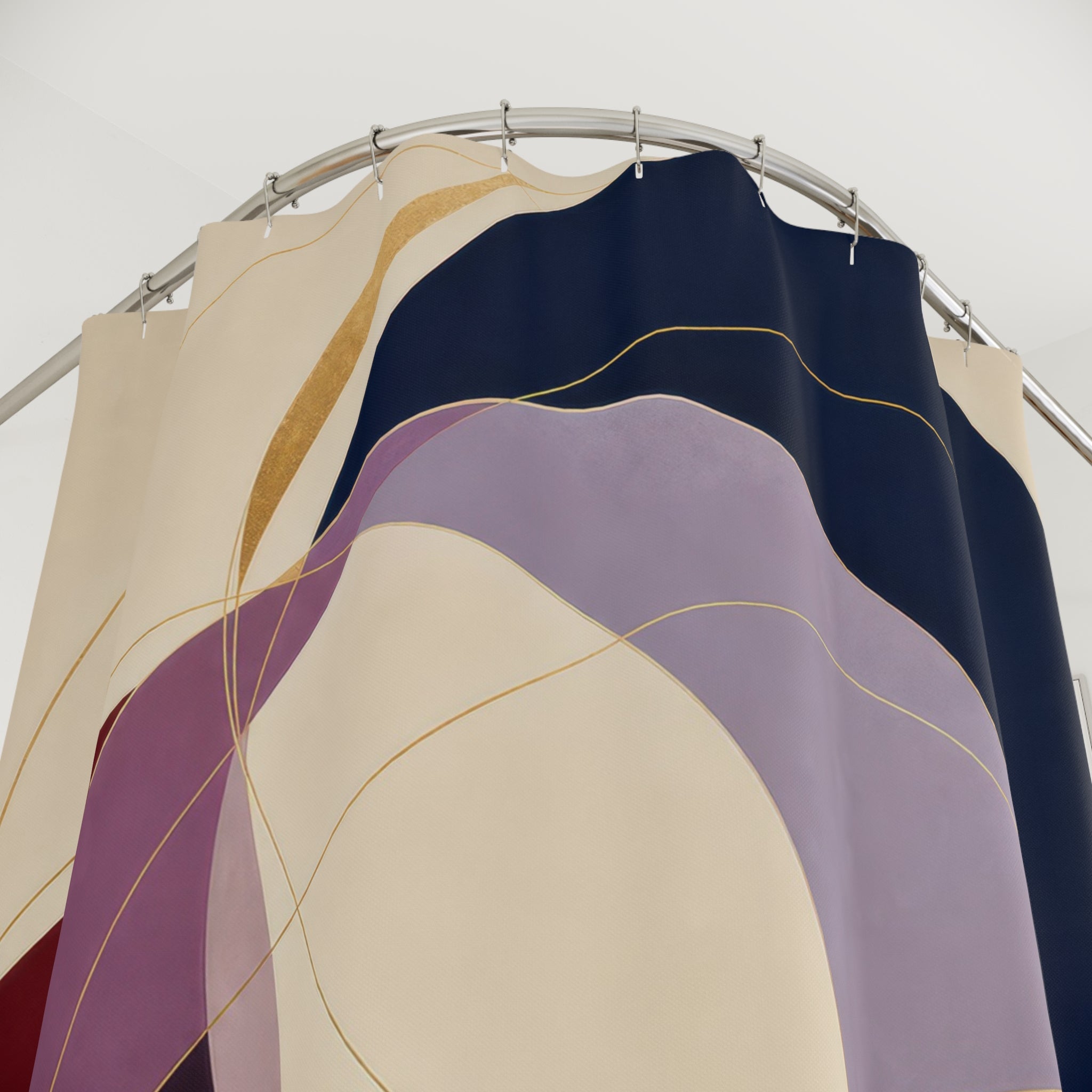 Contemporary Jewel Abstract Shower Curtain