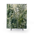 Green Botanical Shower Curtain: Monstera Fern