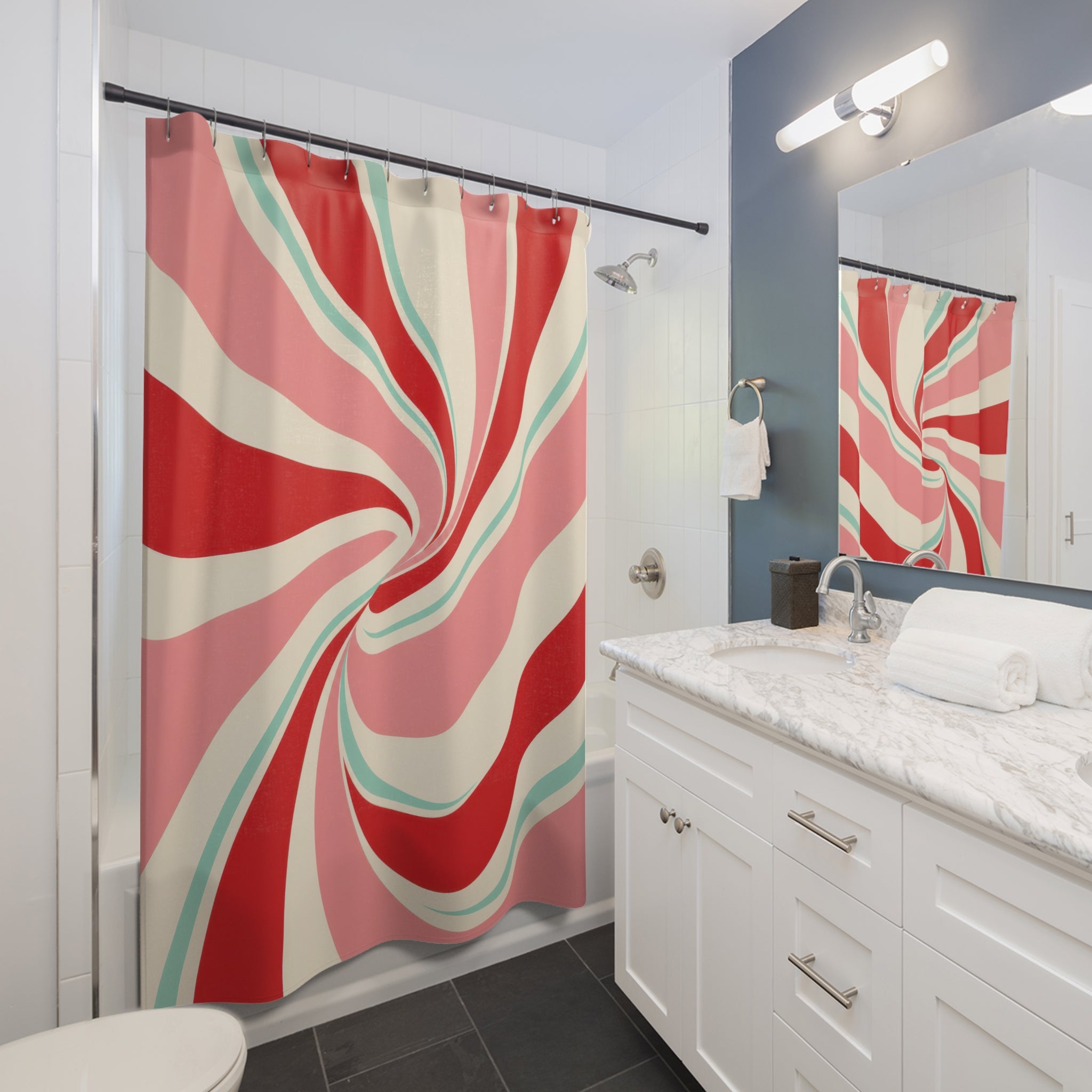 Candy Stripe Shower Curtain